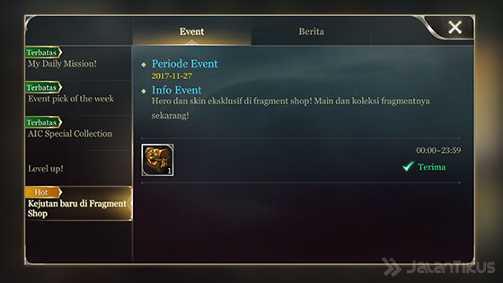 Event Fragment Zaman Now Arena Of Valor 2