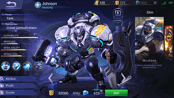 750 Gambar Hero Johnson Mobile Legends Terbaru
