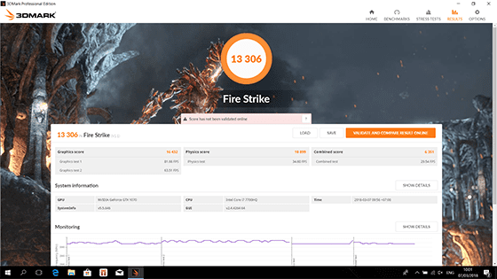 Benchmark 3Dmark Fire Strike