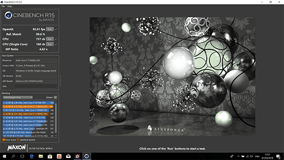 Benchmark Cinebench