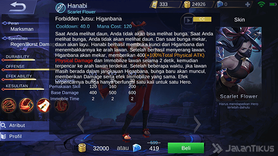 Skill Ultimate Hanabi Mobile Legends 9a33f