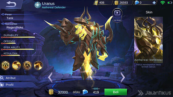 Hero Uranus Mobile Legends