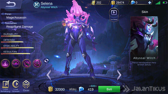 Selena Mobile Legends Abyssal D9009