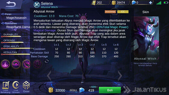Selena Mobile Legends Skill 2 Elven 1b584