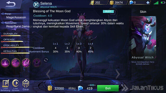 Selena Mobile Legends Skill 3 Abyssal 5bc80