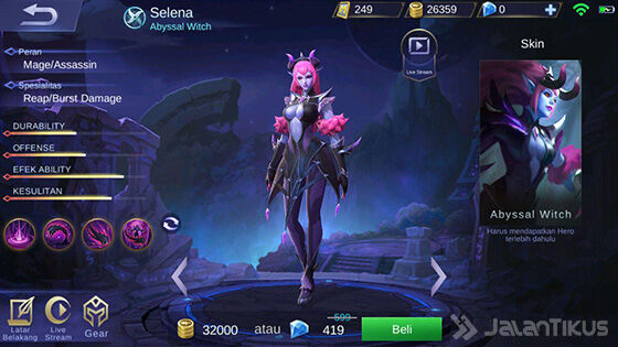Hero Mobile Legends Skill Paling Banyak Selena B3430