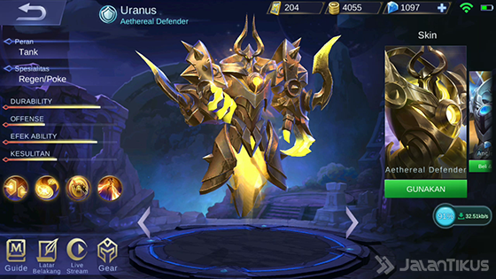 Hero Uranus Mobile Legends 9035b