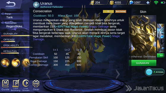 Skill Ultimate Uranus Mobile Legends 661fe
