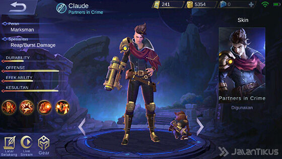 Hero Claude Mobile Legends 5b0be