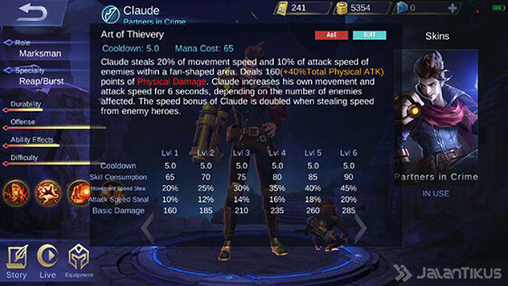 Skill 1 Claude Mobile Legends 8d059