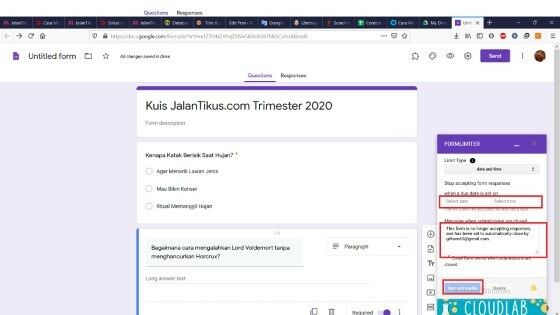 Cara Membuat Soal Online Dengan Timer 5ff0d