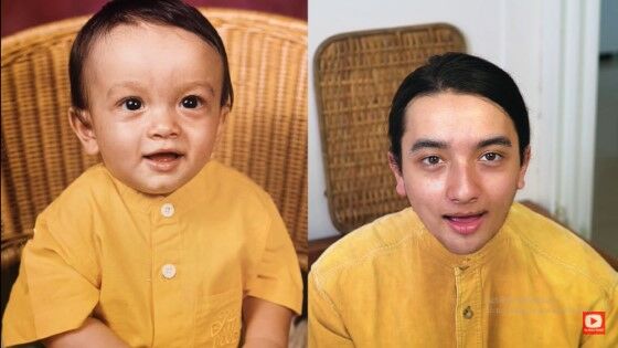 Gaya Artis Menirukan Foto Masa Kecil Custom Fb694