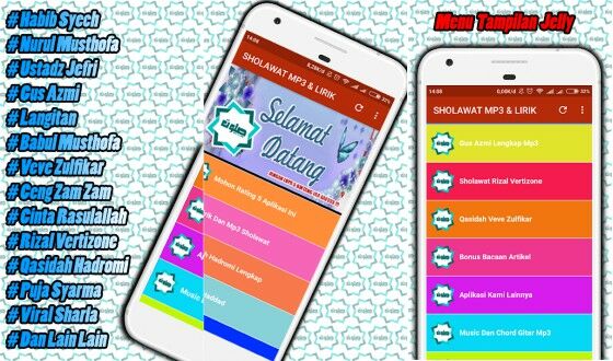 Aplikasi Lirik Lagu Offline Sholawat Nabi Cacde
