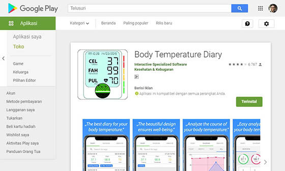 Aplikasi Body Temperature Diary 33ab1