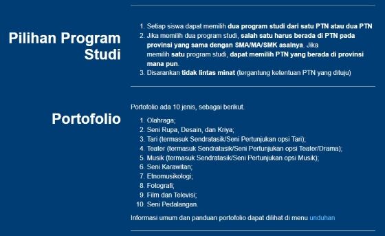 Program Studi Dan Portofolio Snmptn 2022 6c178