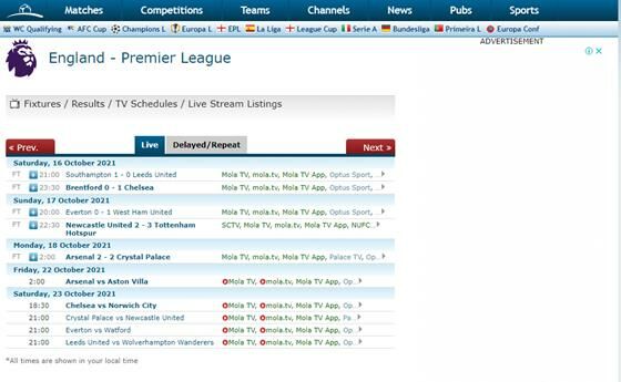 Link Live Streaming Liga Inggris Gratis Live Soccer TV A57ff