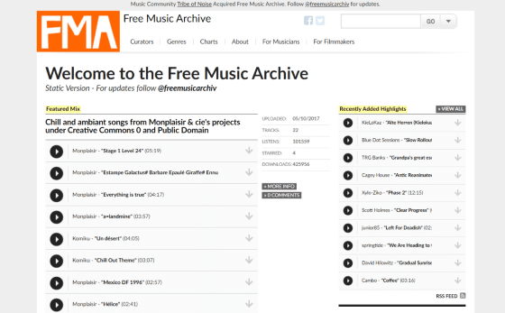 Free Music Archive 54d62
