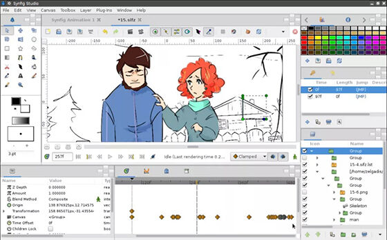 Application to Create Animated Videos on Synfig Studio 3c3ac Laptop