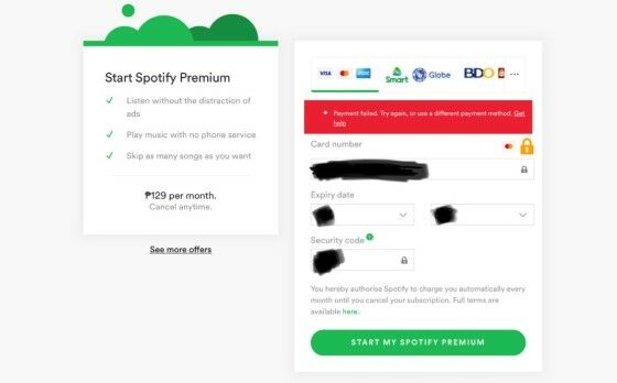 Cara Langganan Spotify Premium Dengan Kartu Kredit F730a
