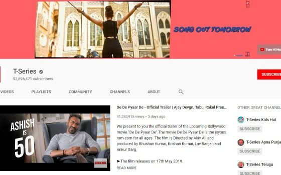 T Series Mengalahkan Pewdiepie 0 6e7c5