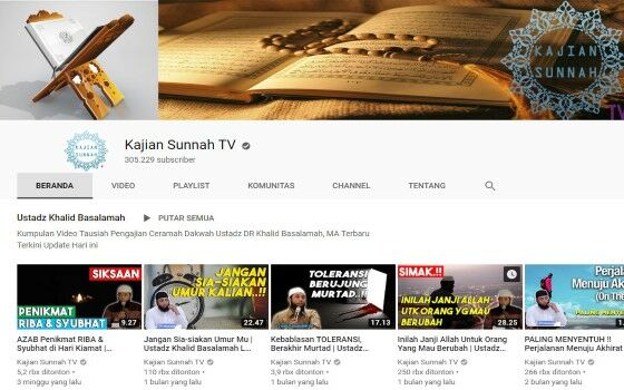 Channel Youtube Islami 10 E5493