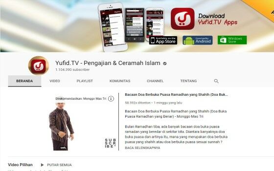 10 Channel YouTube Islami Terbaik untuk Ditonton Ketika 