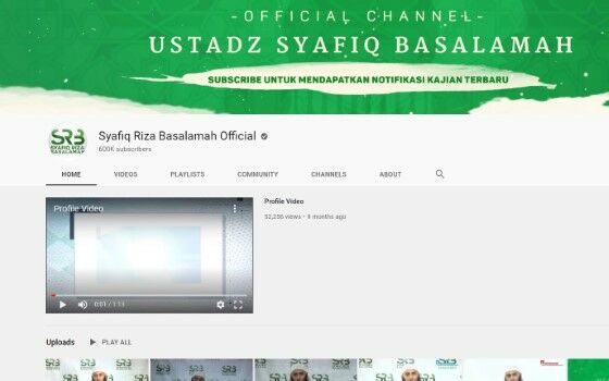 Channel Youtube Tausiyah 8 96620