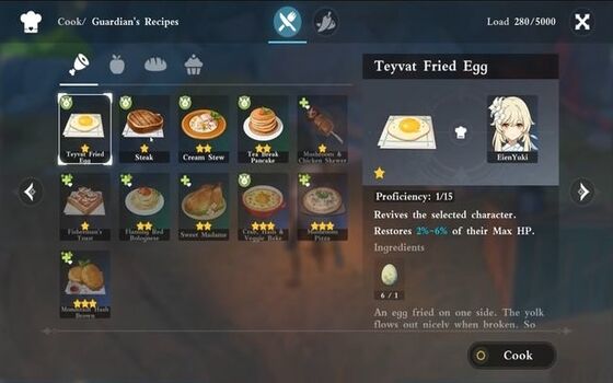 Genshin Impact Cooking 153a5