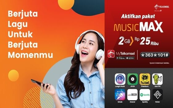 Kuota Multimedia Telkomsel Musicmax 49116