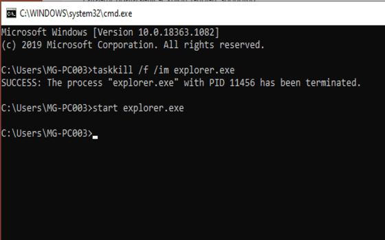Cara Mengatasi File Explorer Not Responding Masukkan Command Start Explorer Bb028
