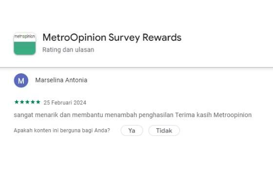 Testimoni Metroopinion Survey B1439