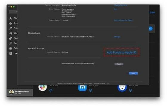 Menambahkan Dana Ke Id Apple 5508b