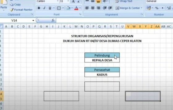 Cara Membuat Sturktur Organisasi Dengan Excel 1e6e7