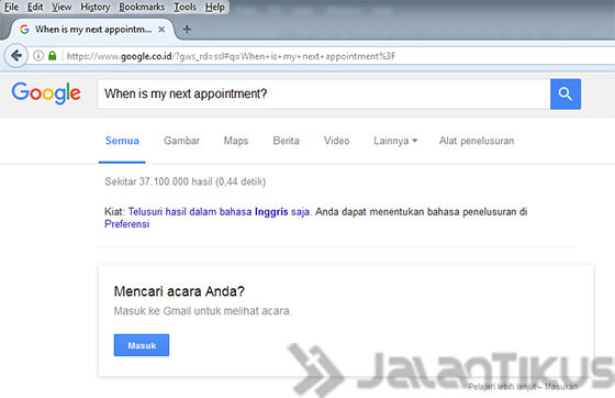 Mencari Acara Atau Janji