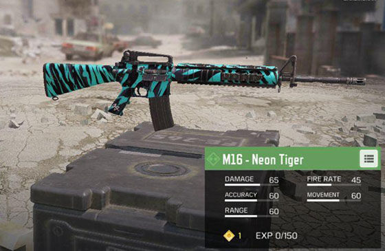 Senjata Terbaik Cod Mobile M16 Neon Tiger 00d9b