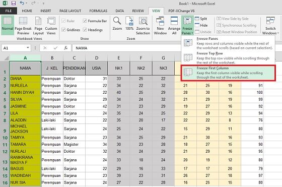 Cara Freeze Kolom Dan Baris Pertama Microsoft Excel Dailysocial