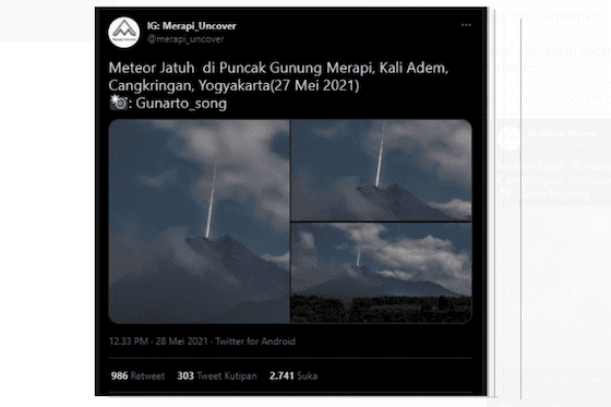 Meteor Jatuh Di Merapi A0700