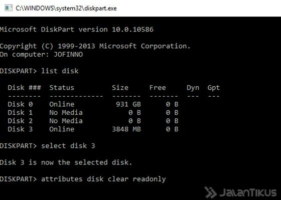 Cara Memperbaiki Flashdisk Write Protected 4