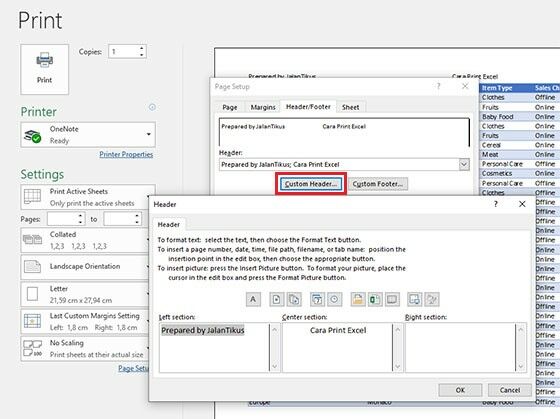 Cara Print Excel Tidak Kepotong A9237