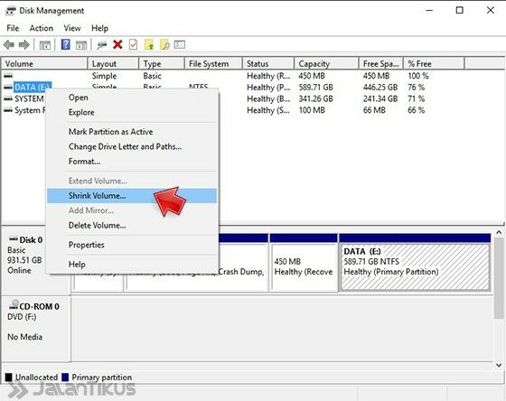Cara Partisi Harddisk Tanpa Format 2