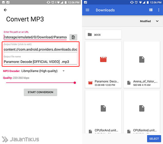 Cara Convert Video Ke Mp3 Android 5 31a25