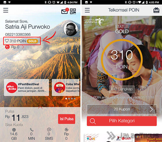 cara cek poin telkomsel dengan aplikasi