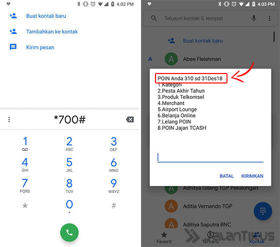 cara cek poin telkomsel dengan telepon
