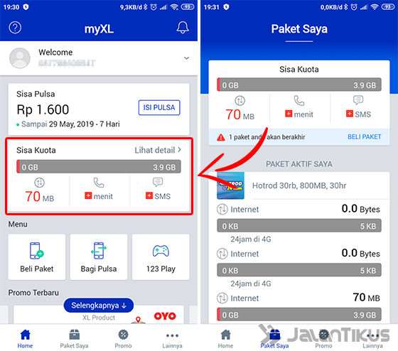 4 Cara Cek Kuota Internet XL Terbaru 2019 + Masa Aktifnya