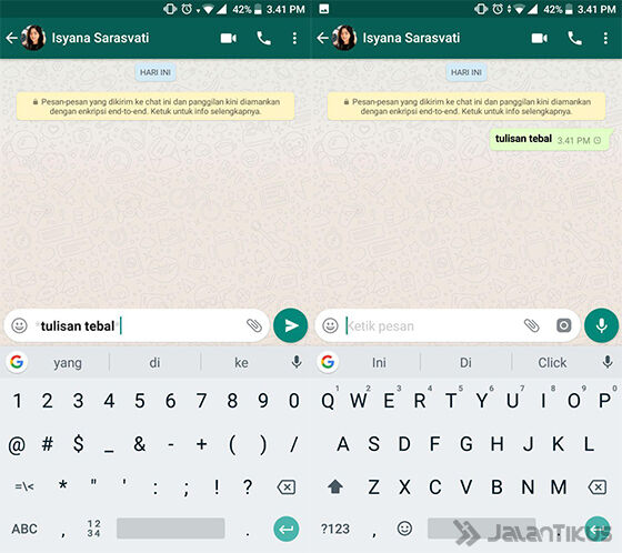 Cara Merubah Bentuk Tulisan di Whatsapp