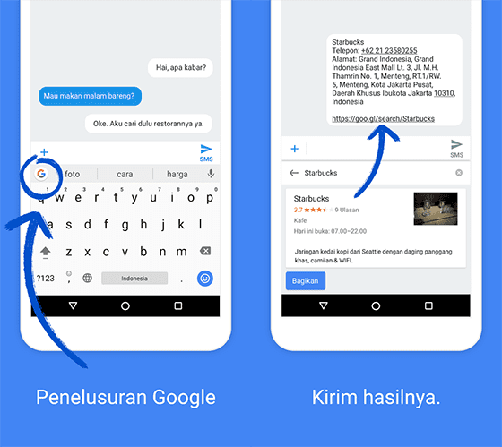 Dilengkapi Mesin Pencari Google