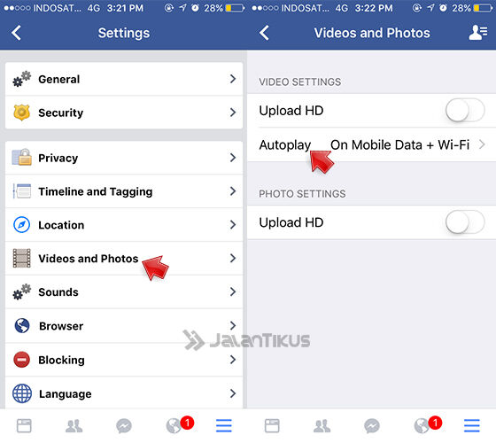 Mematikan Autoplay Video Facebook Di Iphone 3