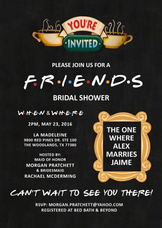 Undangan Bridal Shower Tema Friends 3ba63