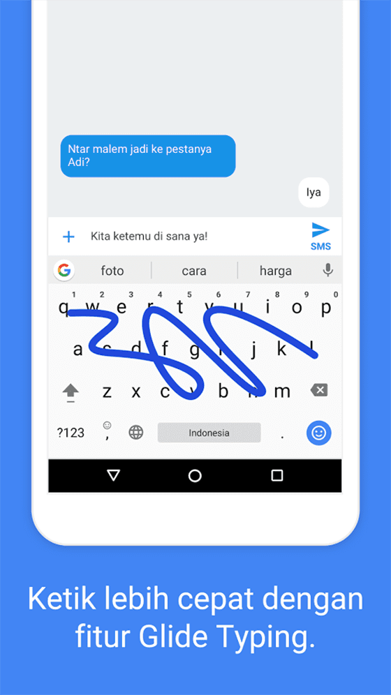 Glide Typing Lebih Cepat