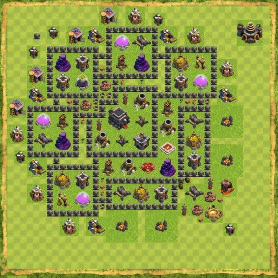 Base Defense Coc Th 9 32